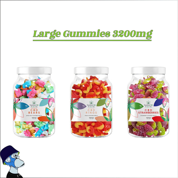 Supreme CBD 3200mg Broad Spectrum CBD Large Gummies