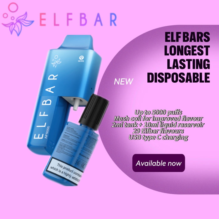 20mg Elfbar AF5000 Disposable Rechargeable Vape Kit 5000 Puffs
