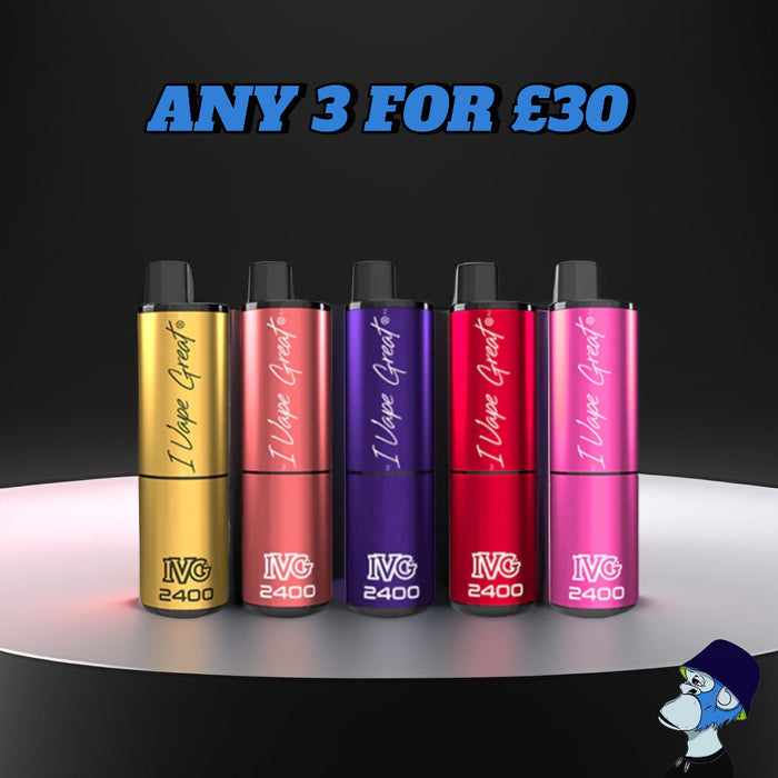 20mg I VG 2400 Disposable Vapes 2400 Puffs - 4 in 1 Multi-Edition