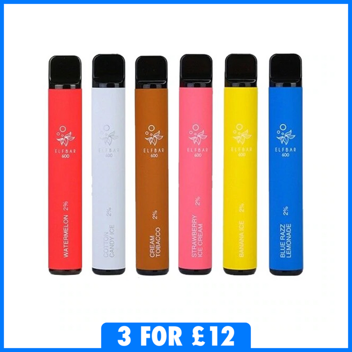 20mg ELF Bar Disposable Vape Pod 600 Puffs