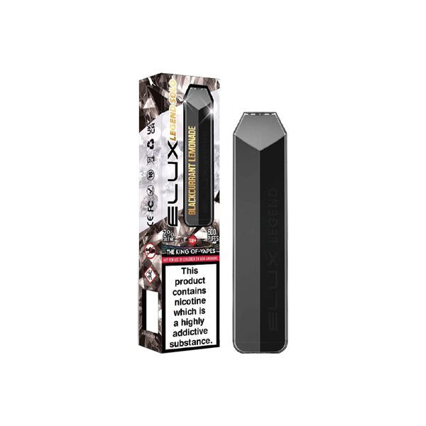 20mg Elux Legend Solo Disposable Vape Device 600 Puffs 3 FOR £12