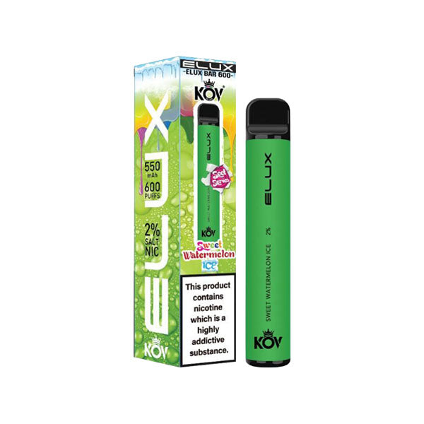 20mg Elux KOV Sweets Bar Disposable Vape Device 600 Puffs 3 FOR £12