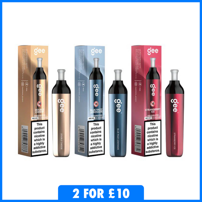 20mg ELF BAR Gee 600 Disposable Pod Vape Device 600 Puffs 2 FOR £10